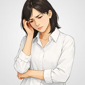 不安を抱える女性