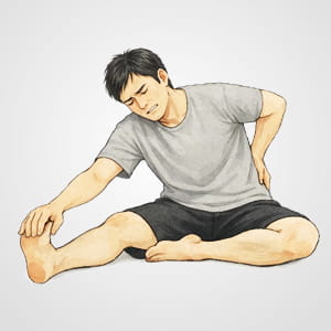 カラダが硬い男性