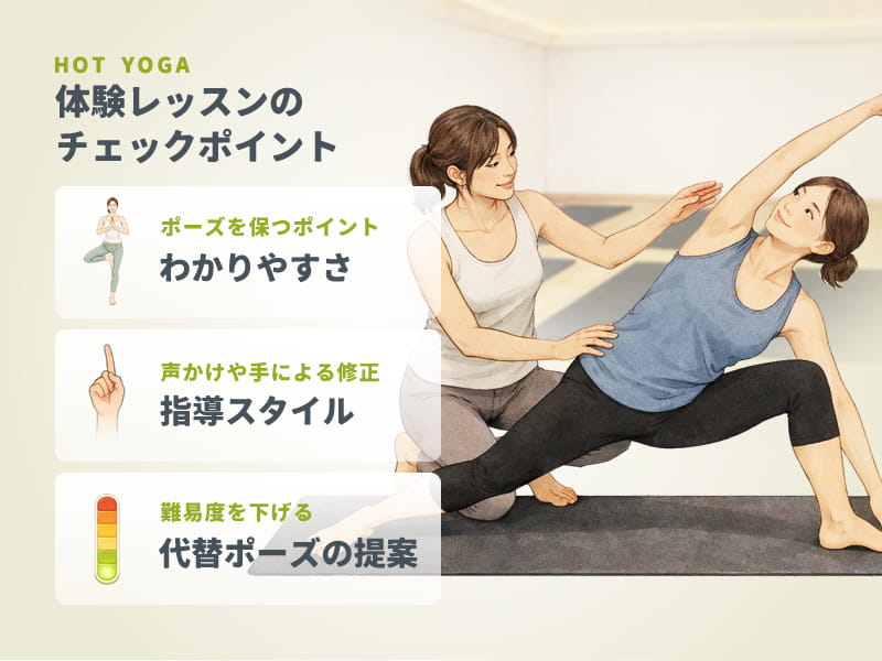 ヨガの体験レッスンのチェックポイント