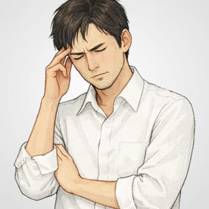 ストレスを抱える男性